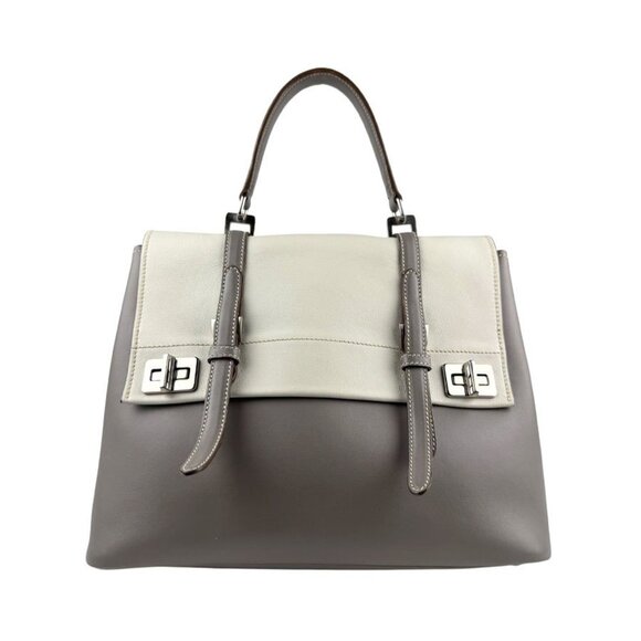 PRADA White Leather Shoulder Bag - Picture 1 of 5